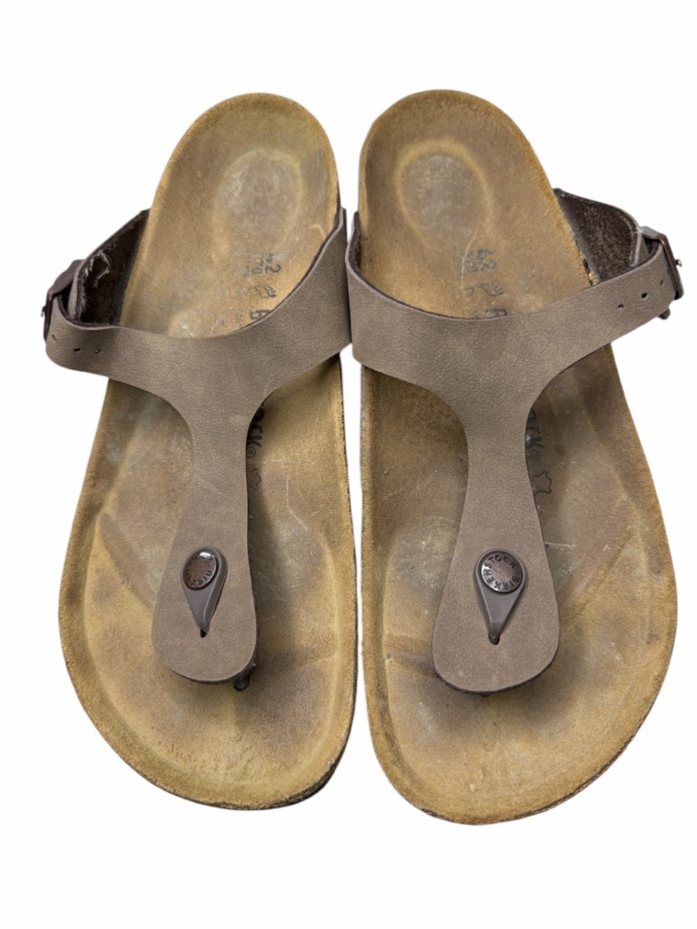 😎 Birkenstock Brown Thong Sandals size 42 EUC 😎